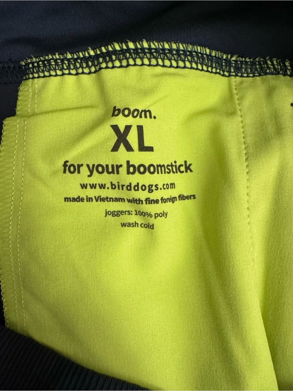 Birddogs Navy Drawstring Joggers with Lime Waistband Accent